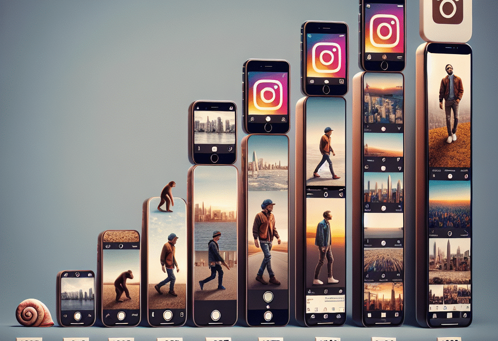 Imagen conceptual sobre La revolución de los formatos de imagen en Instagram generada por inteligencia artificial