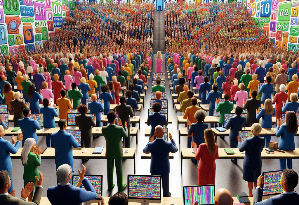 Imagen conceptual sobre Más de 250 CEOs apoyan la educación en IA y ciencias de la computación en K-12 generada por inteligencia artificial