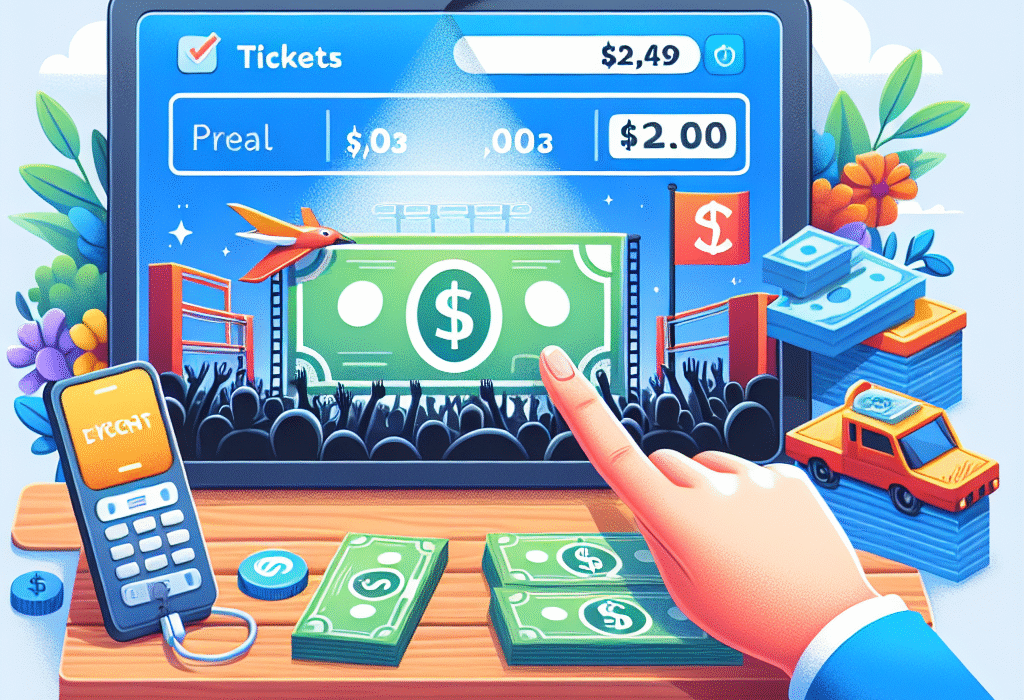 Imagen conceptual sobre Ticketmaster mostrará el precio total de tus entradas desde el inicio generada por inteligencia artificial